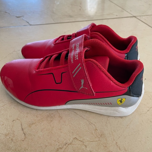Rosso Corsa red Ferrari x Puma first steps Drift Cat Delta V sneakers 2C - Picture 6 of 8